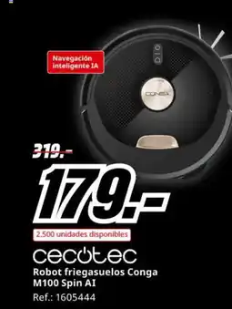 MediaMarkt CECOTEC Robot friegasuelos Conga M100 Spin AI oferta