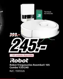 MediaMarkt ROBOT friegasuelos Roomba 105 Combo Y351240 oferta