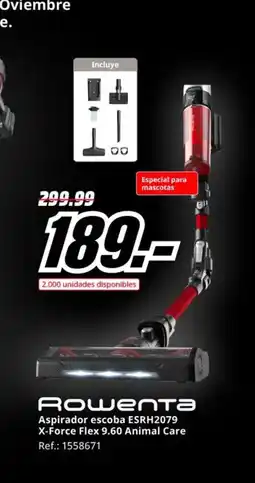 MediaMarkt ROWENTA Aspirador escoba ESRH2079 X-Force Flex 9.60 Animal Care oferta