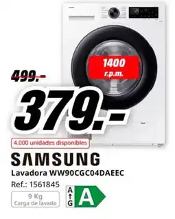 MediaMarkt SAMSUNG Lavadora WW90CGC04DAEEC oferta