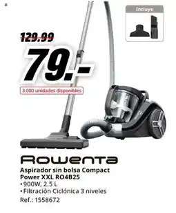 MediaMarkt ROWENTA Aspirador sin bolsa Compact Power XXL RO4B25 oferta