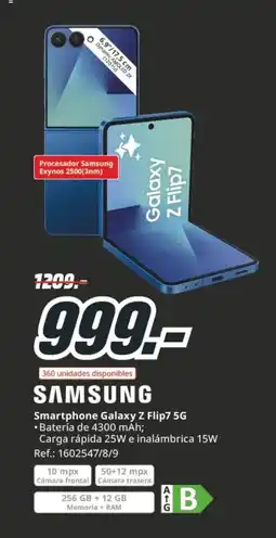 MediaMarkt SAMSUNG Smartphone Galaxy Z Flip7 5G oferta