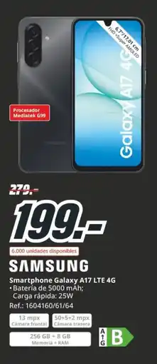 MediaMarkt SAMSUNG Smartphone Galaxy A17 LTE 4G oferta