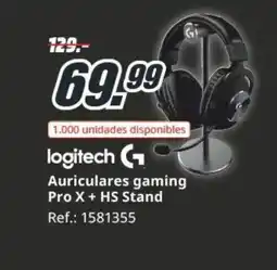 MediaMarkt LOGITECH Auriculares gaming Pro X + HS Stand oferta