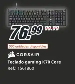 MediaMarkt CORSAIR Teclado gaming K70 Core oferta