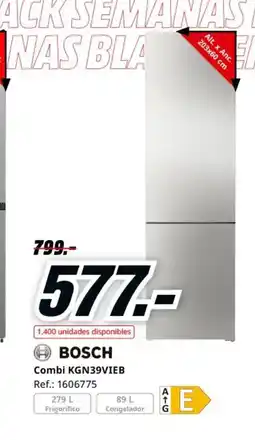MediaMarkt BOSCH Combi KGN39VIEB oferta