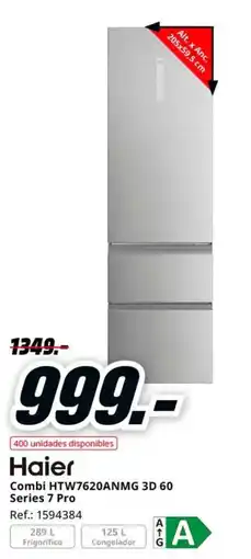 MediaMarkt HAIER Combi HTW7620ANMG 3D 60 Series 7 Pro oferta