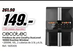 MediaMarkt CECOTEC Freidora de aire Cecofry DuoLevel 10000 DuoSize Window oferta