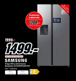 MediaMarkt SAMSUNG Frigorífico americano Bespoke AI RS90F64EETEF oferta