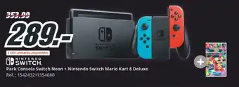 MediaMarkt NINTENDO SWITCH Pack Consola Switch Neon + Nintendo Switch Mario Kart 8 Deluxe oferta