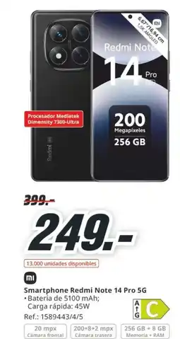 MediaMarkt Smartphone Redmi Note 14 Pro 5G oferta