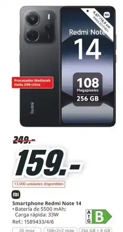 MediaMarkt Smartphone Redmi Note 14 oferta