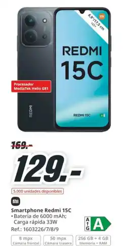 MediaMarkt Smartphone Redmi 15C oferta