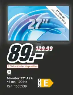 MediaMarkt Monitor 27" A27i oferta
