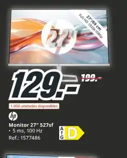 MediaMarkt HP Monitor 27" 527sf oferta