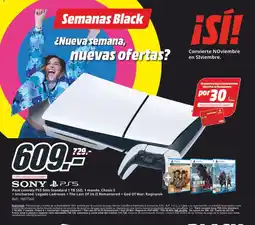 MediaMarkt SONY PSS Pack consola PS5 Slim Standard 1 TB SSD, 1 mando, Chasis E oferta