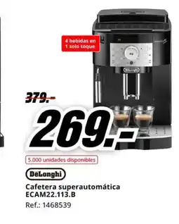 MediaMarkt DELONGHI Cafetera superautomática ECAM22.113.B oferta