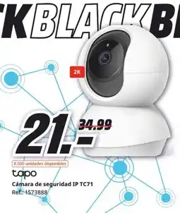 MediaMarkt TAPO Cámara de seguridad IP TC71 oferta
