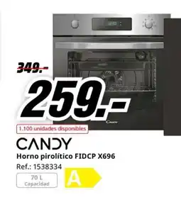 MediaMarkt CANDY Horno pirolítico FIDCP X696 oferta