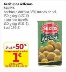 Alcampo SERPIS Aceitunas rellenas oferta