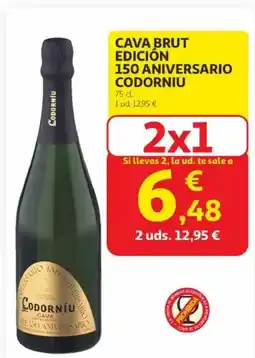 Alcampo CODORNIU Cava brut edición 150 aniversario oferta