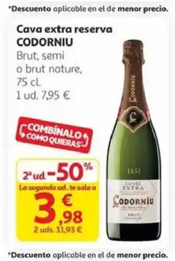 Alcampo CODORNIU Cava extra reserva oferta