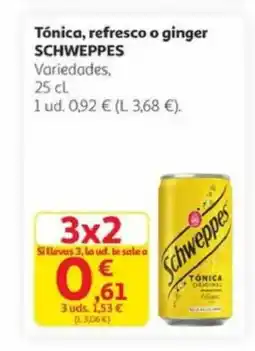 Alcampo SCHWEPPES Tónica, refresco o ginger oferta
