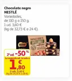 Alcampo NESTLÉ Chocolate negro oferta