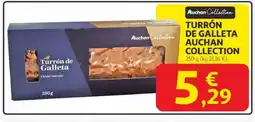 Alcampo AUCHAN COLLECTION Turrón de galleta oferta