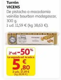 Alcampo VICENS Turrón oferta