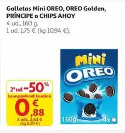 Alcampo MINI OREO Galletas oreo golden, príncipe o chips ahoy oferta