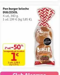 Alcampo Pan burger brioche oferta
