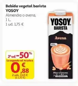 Alcampo YOSOY Bebida vegetal barista oferta