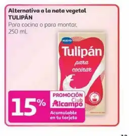 Alcampo TULIPÁN Alternativa a la nata vegetal oferta