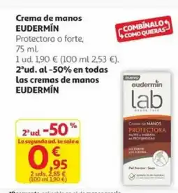 Alcampo EUDERMÍN Crema de manos oferta
