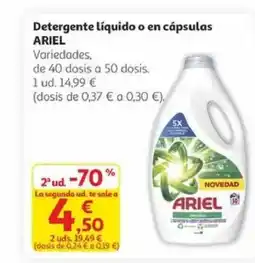 Alcampo ARIEL Detergente líquido o en cápsulas oferta