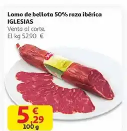 Alcampo IGLESIAS Lomo de bellota 50% raza ibérica oferta