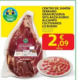 Alcampo Centro de jamón serrano gran reserva 50% raza duroc alcampo oferta