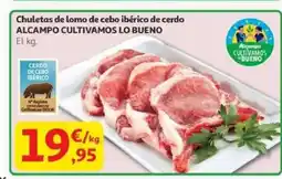 Alcampo Chuletas de lomo de cebo ibérico de cerdo oferta