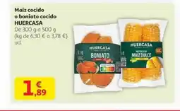 Alcampo HUERCASA Maíz cocido o boniato cocido oferta