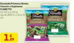 Alcampo FLORETTE Ensalada Primeros Brotes Classics o Espinacas oferta