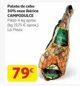 Alcampo CAMPODULCE Paleta de cebo 50% raza ibérica oferta