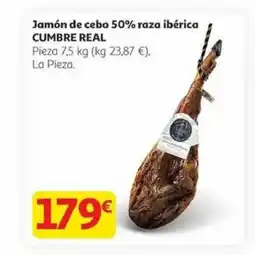 Alcampo CUMBRE REAL Jamón de cebo 50% raza ibérica oferta