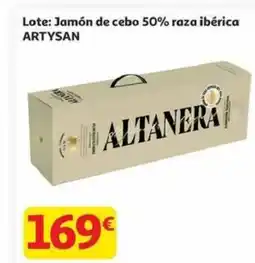Alcampo ARTYSAN Lote: Jamón de cebo 50% raza ibérica oferta