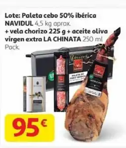 Alcampo NAVIDUL Lote: Paleta cebo 50% ibérica oferta