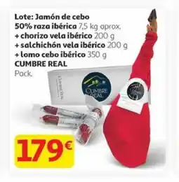 Alcampo CUMBRE REAL Lote: Jamón de cebo 50% raza ibérica oferta