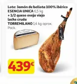 Alcampo ESENCIA UNICA Lote: Jamón de bellota 100% ibérico oferta