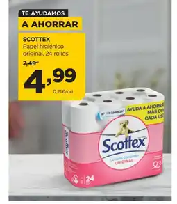 Alimerka SCOTTEX Papel higiénico original, 24 rollos oferta