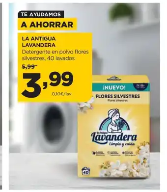 LA ANTIGUA LAVANDERA Detergente en polvo flores silvestres, 40 lavados