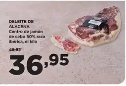 Alimerka DELEITE DE ALACENA Centro de jamón de cebo 50% raza ibérica oferta